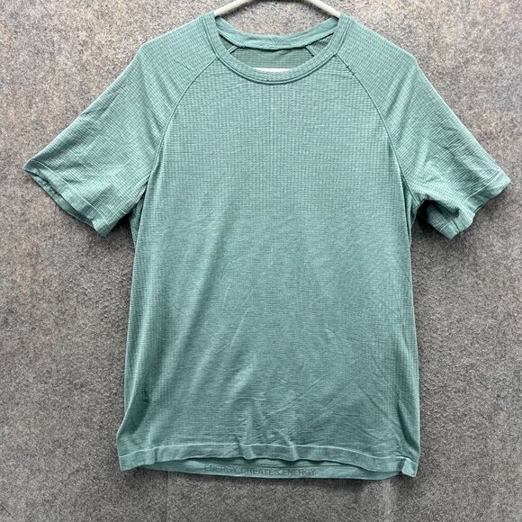 Lululemon Shirt Mens Small Blue Crewneck Athletic Metal Vent Tech Original Slim - Picture 1 of 11
